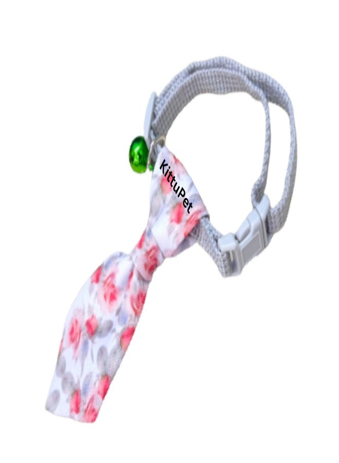 KittuPet Dog Neck tie, Neck tie Dog Collar, Sky Blue Dog Collar, Unique Dog Collar, Safety Breakaway Buckle, Sky Blue Neck tie cat, Neck tie Collar cat (Grey, Cotton Dog tie) - Image 2